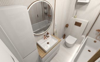 wizualizacja jak mogłaby wyglądać łazienka