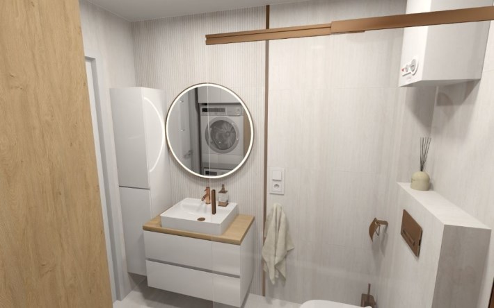 wizualizacja jak mogłaby wyglądać łazienka